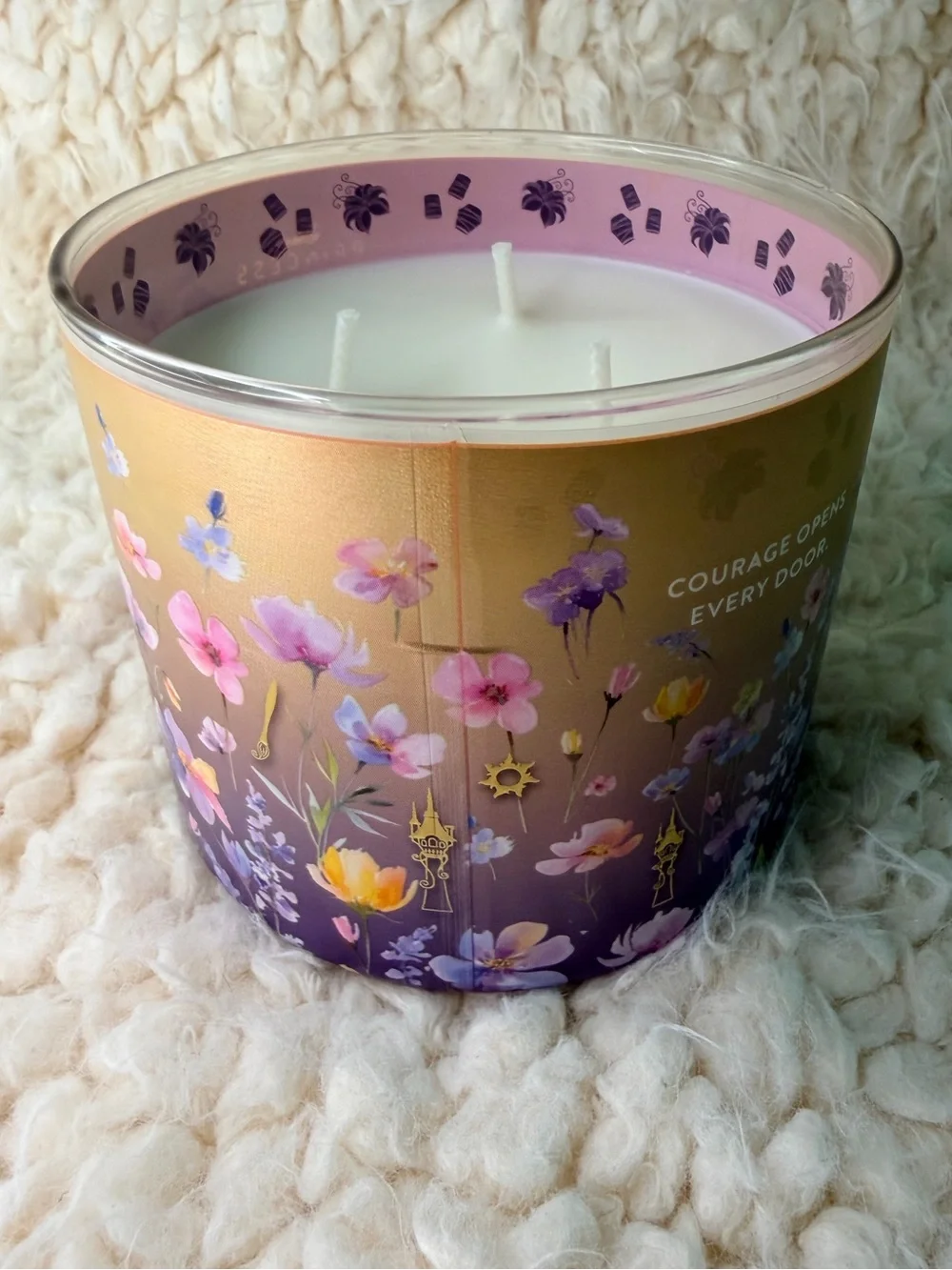 NWT Bath & Body Works Disney Princess Rapunzel 3-Wick Candle Limited Edition